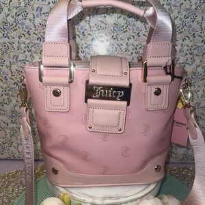 Juicy Couture Y2Cute Mini Tote Pink Diamond with Crossbody Strap